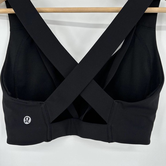 Lululemon Sweat Times Bra Criss Cross Racerback Sports Bra Black - Picture 7 of 9